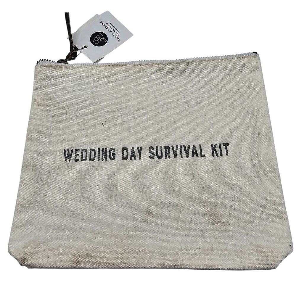 Santa Barbara Design Studio Canvas Zip Pouch - Wedding Day Survival Kit NEW
